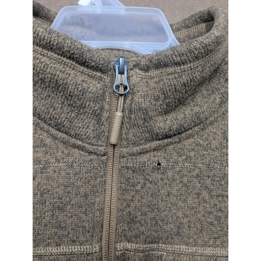 The North Face Mens Gordon Lyons Quarter Zip Fleece Pullover Brown Large